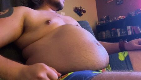 Big round belly inflation