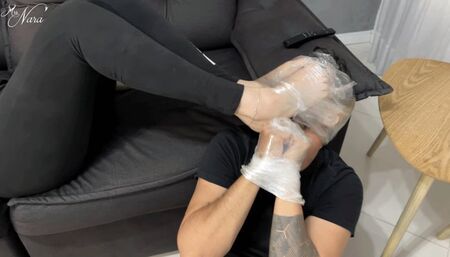 Nara bound her stink feet into Hex`s face (720 EN-sub)
