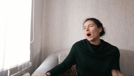 yawning girl