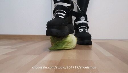 Lettuce crushing with Buffalo boots