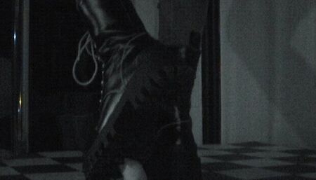 Tanja tramples my penis with very extreme boots - Cam 3