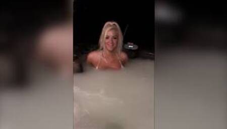 Hot Tub fun with our Neighbor 😀