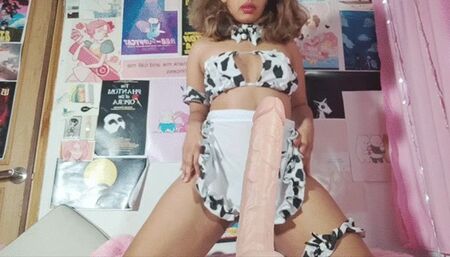 Cow Girl Makes you cum in her mouth