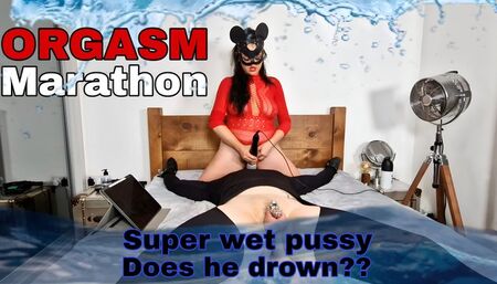 Femdom Vibrator Orgasm Marathon Super Wet Pussy Real Facesitting Ass Smothering Orgasms Chastity