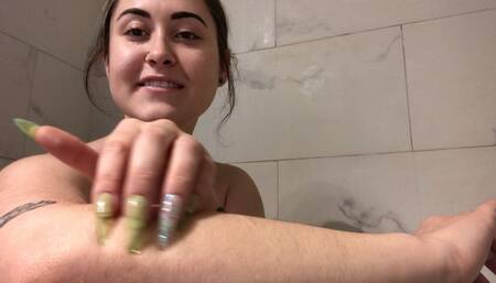 Whispers and long nail ASMR