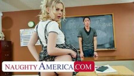 Naughty America - Coco Lovelock feels naughty and fucks her Professor in detention