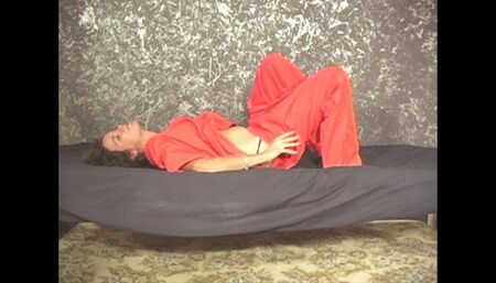 part 1, Girl rubs her hairy pussy in jail