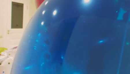 Alla brutally destroys a bouquet of 13 balloons!!!