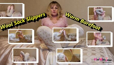 Wool Knit Slipper Sock Fetish Fun