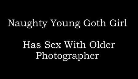 Hot 18 yr old Goth Girl Fucks & Sucks Old Man Photographer