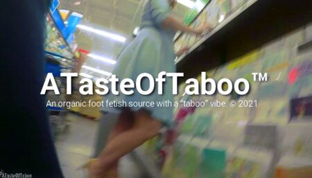 #UncandidlyCandid_BlatantFootPerving: Risky Mature Walmart Soles Cold Approach Win - Paige