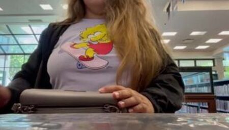 Mj Moore Flashing in the Library