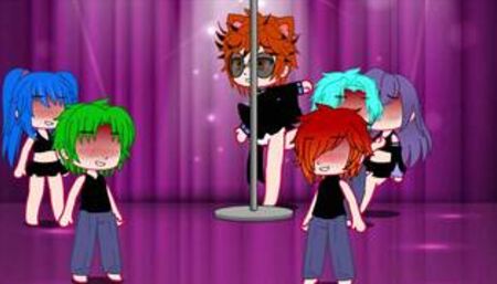 Hot gacha stripper boy gets fucked by bartender