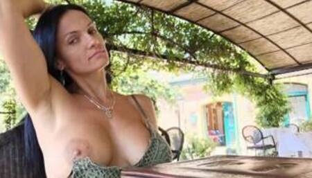 Milf Lilly naked in public