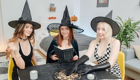 Halloween lesbian sex night