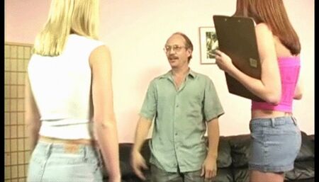 part 1,  Hailey and cute teen friend give me a footjob