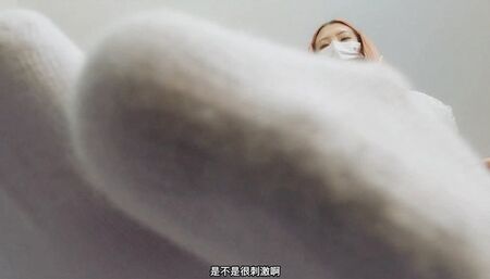 LCT_055C ENsrt white collar game 3 pairs of S smelly white cotton socks humiliate you step on you take them off shove them in your mouth