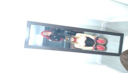 Dominatrix Latex Tania humiliates his slave