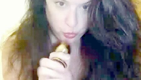 Butt plugs insertion and solo session in latex