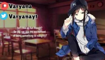 Tomboy gives you a hand in class... [gum chewing] [lotion sounds]