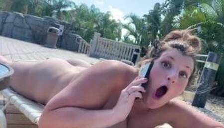 Dirty Dannybear - wife by the pool naked at Marriott