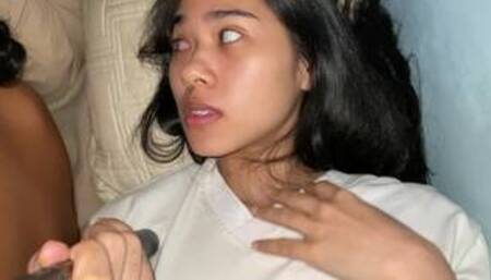 This Whore almost gets Caught sending Nudes Next To Boyfriend