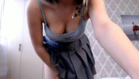 hot naughty shcoolgirl in bedroom