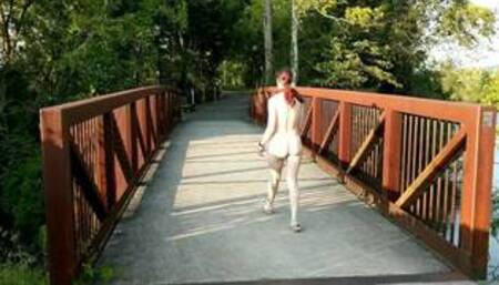 Nude walk in the park