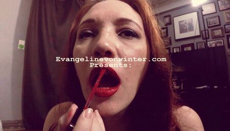 Sloppy Submissive Lipstick Blowjob Training