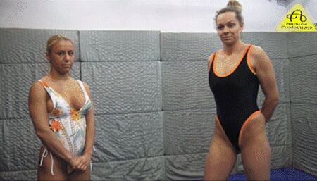 Kimbra vs Nikki competitive marathon wrestling match part 1