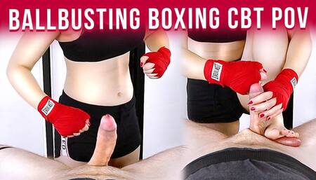 Ballbusting POV Cruel Boxing - Femdom CBT