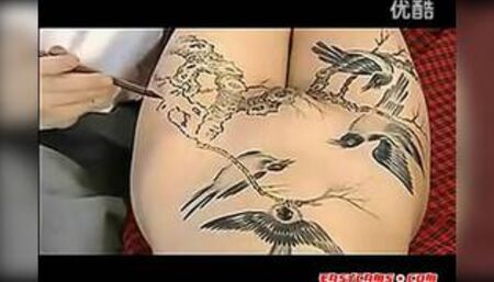 chino art body painting in chine
