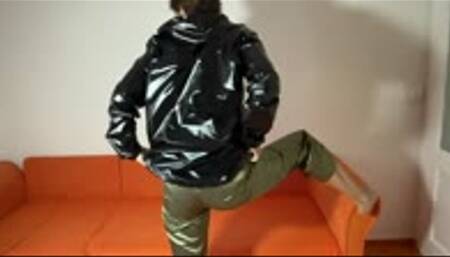 Nadine in her shiny nylon jacket - 105