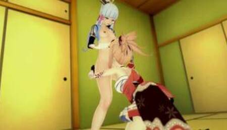 Genshin Impact - Futa Ayaka x Yoimiya 2