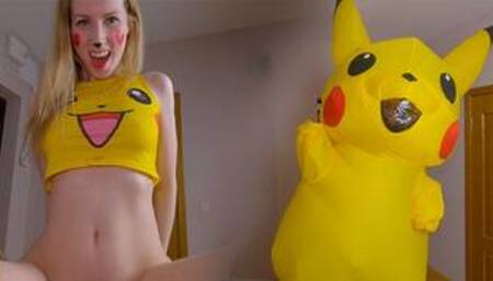 Pikachu teen used her riding skills to get impregnated! Super effective!