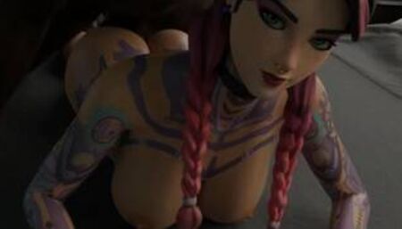 Fortnite Beach Jules Pawg With Big Ass and Big Tits Gets Fucked Prone Bone Blacked