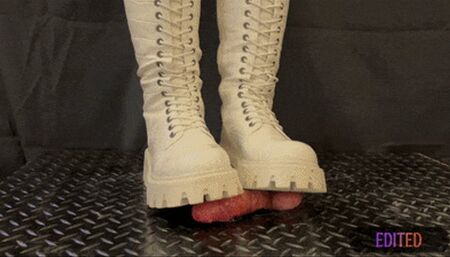 Dangerous Cock Trample, White and Black Combat Boots with TamyStarly (2 POVs) - Bootjob, Ballbusting, CBT, Trampling, Femdom, Shoejob, Crush, Ball Stomping, Foot Fetish Domination, Footjob, Cock  Board