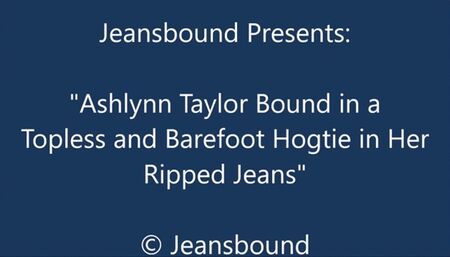 Ashlynn Taylor Hogtied Topless and Barefoot in Jeans - SD