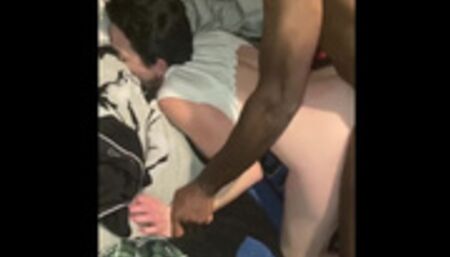 Amateur girlfriend CREAMS first bbc in front of cuck boyfriend