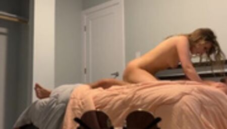 Cute college teen fucks her new neighbor on the first day