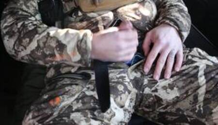 Jerking off in the deer blind