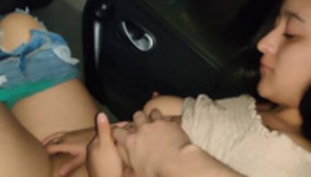 Sex with mother's friend in a car