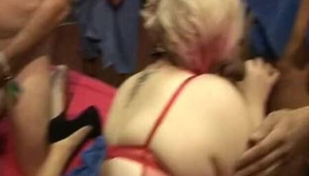 Sensual Emma Butt's orgy scene