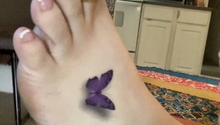 Hippie foot tattoo pt1 joi and cum countdown big feet