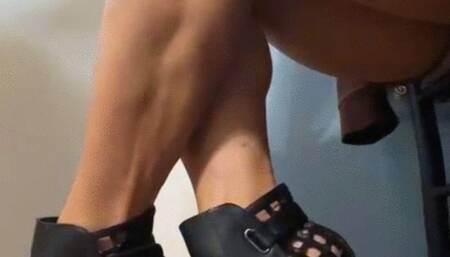 Seated Boots Leg Crossing