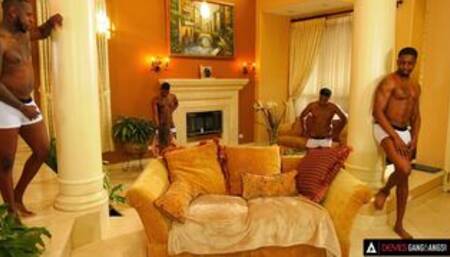 DEVILS GANGBANGS - Horny Bobbi Dylan Gets Her Tight Pussy Pounded By Four Black Dicks