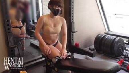 [HENTAI WORKOUT] HARU (25) OL, living in Minato-ku, one-handed dumbbell rowing # 2 naked, fitness