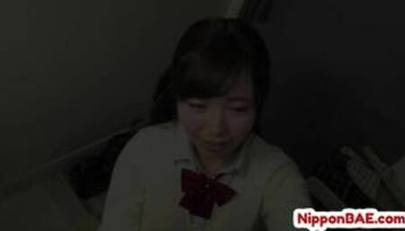 Uniformed nippon beauty drilled in this sensual couple