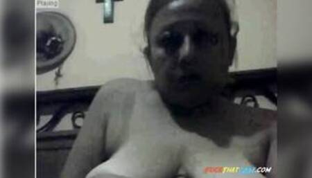 Mexican Milf masturbating