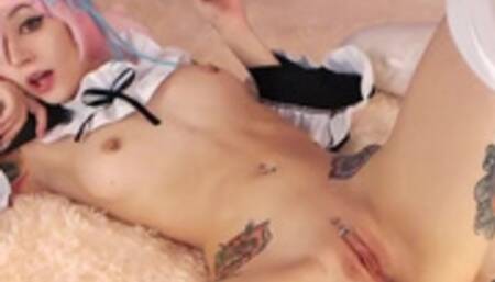 purple bitch cosplay on Ram from anime RE:zero anal toy